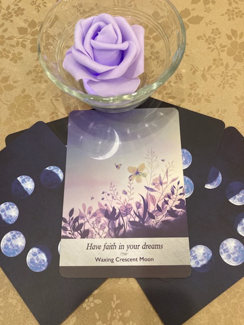 angel card purple rose